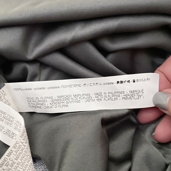 Zara Cold Shoulder Metallic Grey Bohemian Dress Size Large NWT - Picture 11 of 13